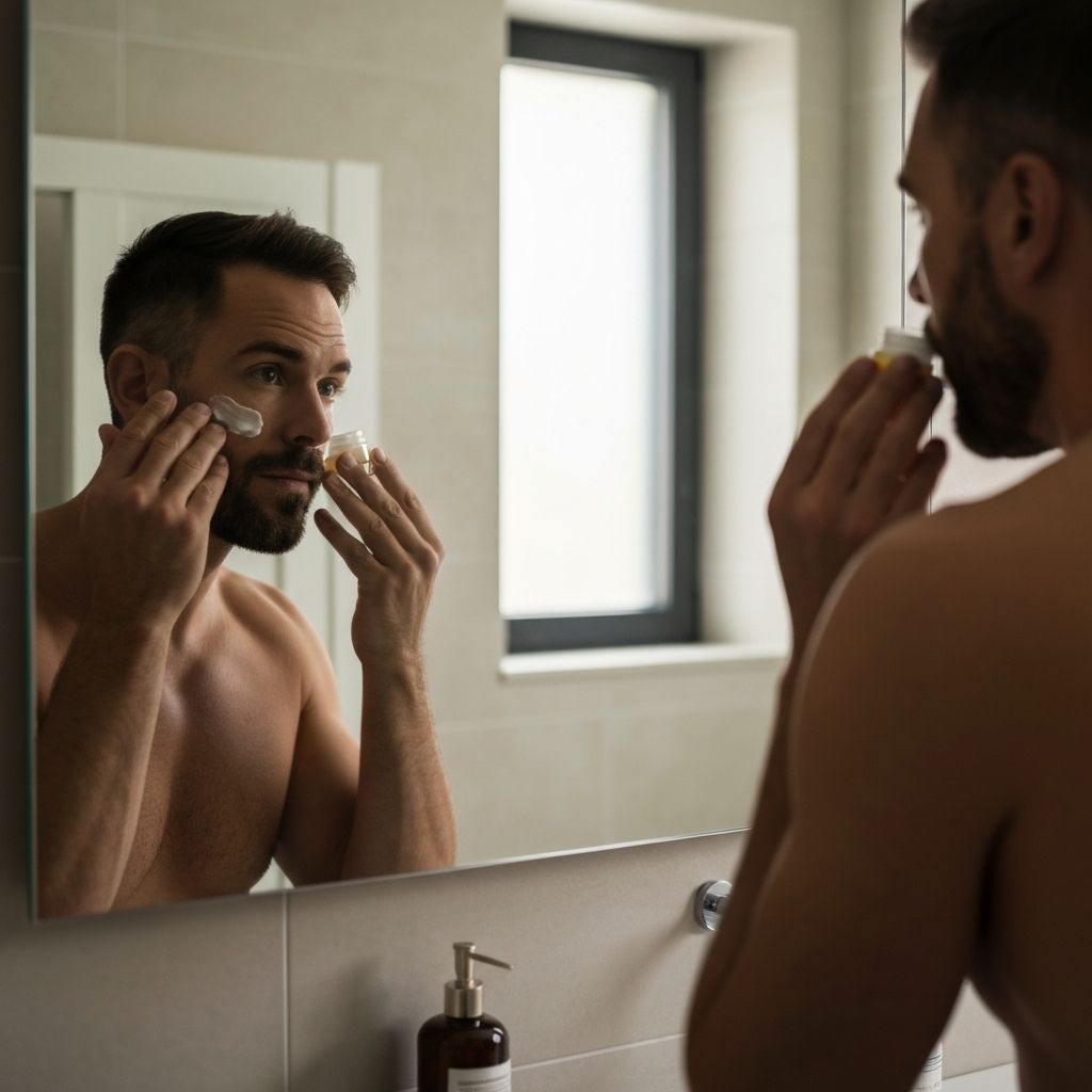 Natural moisturizer application in daily routine